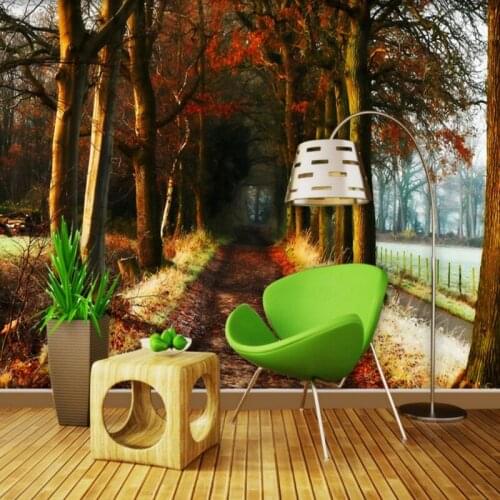 Drop Shipping Photo Wallpaper Autumn Pastoral Landscape Background Wall Custom Murals Hotel Bedroom Decorative Wallpaper