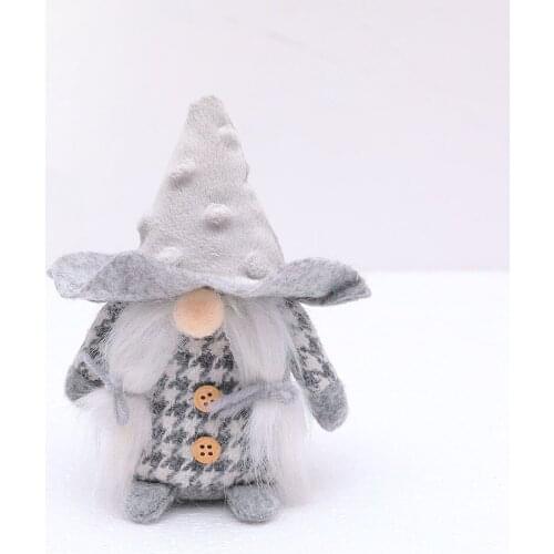 Christmas Decoration Creative Hat Dwarf Doll Ornaments European And American Classic Lattice Faceless Doll abc206