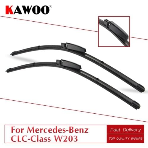 KAWOO For Mercedes-Benz CLC Class W203 2008 2009 2010 2011 Car Soft Rubber Clean The Windshield Wiper Blades Fit Slider Arm
