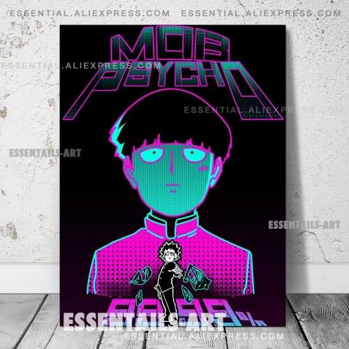 Shigeo Kageyama Psychic 9999 Mob Psycho 100 Anime Poster Canvas Wall Art Painting Decor Pictures Bedroom Home Decoration Prints