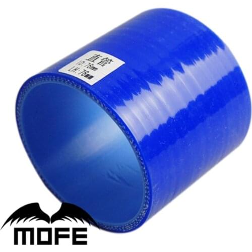 MOFE Silicone Tubing Hose Intercooler Turbo Intake Pipe Coupler Hose Universal Straight Multiple Sizes Blue Length 76mm
