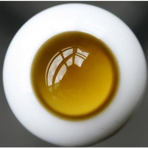 [wamami] Ew41# 8mm Brown & Yellow No Pupil For BJD Doll Dollfie Glass Eyes