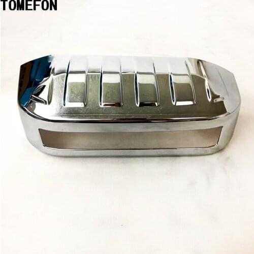 TOMEFON Car-Styling For Toyota Land Cruiser Prado J150 FJ150 2011-2014 ABS Chrome Rear License Plate Frame Trim Cover Accessory