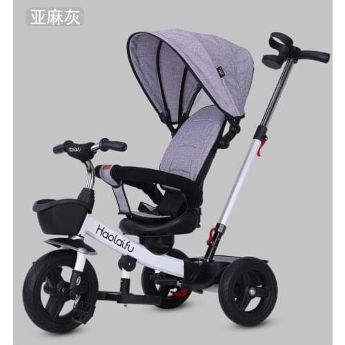 Childrens tricycle bicycle 1-3-2-6 years old baby toddler 3-wheeler stroller two-way reclining