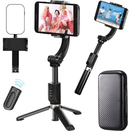 Universal Handheld Gimbal Stabilizer Tripod 360 Auto Rotation Selfie Stick For Phone iPhone 12 Xiaomi Samsung Video Vlog Live