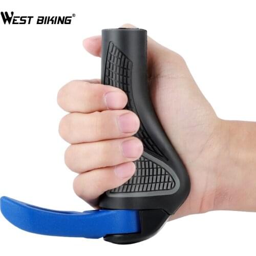 WEST BIKING Bicycle Grips Non-slip Bike Bar Bicycle Accessories Ergonomic Bike Handlebar Grips Rubber Cover Ends Cycling Grips
