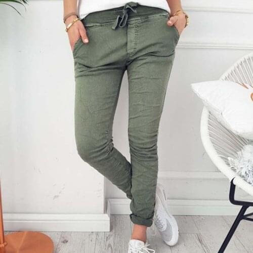 2021 Womens Autumn Tight Stretch Slim Pants Fashion Fitness Long Trousers With Pocket Casual Pant Daily Commute Wear Outfit