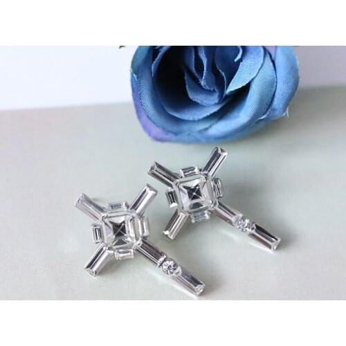 VEYO Cross Design Crystal Stud Earrings for Woman Fashion Jewelry