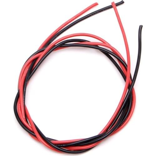 1 Set 16 AWG (2m) Gauge Silicone Wire Flexible Stranded Copper Cables for RC Black Red