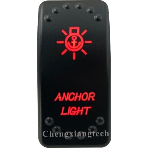 12V 20A / 24V 10A Dual Red Led 5P On Off SPST Rocker Switch Anchor Light Waterproof for Car Boat Truck Circuit Breaker