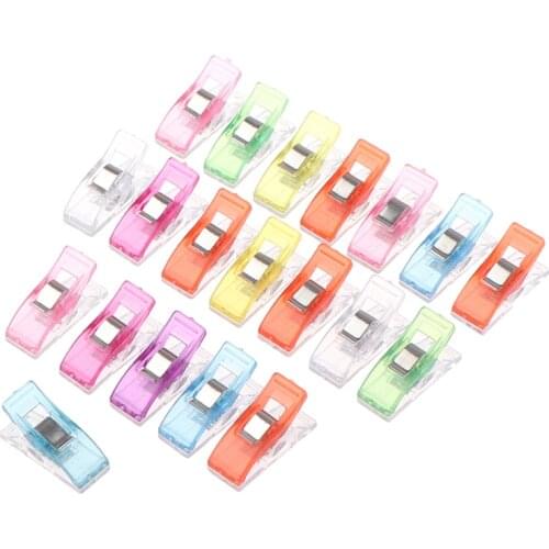 20pcs Plastic Mixed Color Edging Clip Plastic Small Clip Sewing Positioning Clip Sewing Tool Accessory DIY Crafts