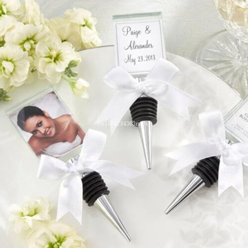 20pcs Capture the Moment Photo Frame Champagne Stopper Red Wine Bottle Stopper for Wedding Party favor Decor Gift