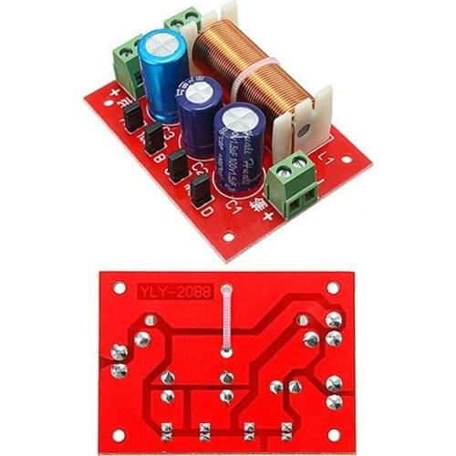 200W Pure Bass Speaker Crossover 1 Way Frequency Divider & 400W Speaker Crossover 2 Way High-Low 4-16 Ohm