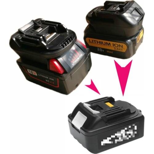 18V To 20V Battery Adapter for Dewalt DCB200 DCB205 20V Lithium For Mikwaukee 20V Li-Ion Battery For Makita 18V (No Battery)