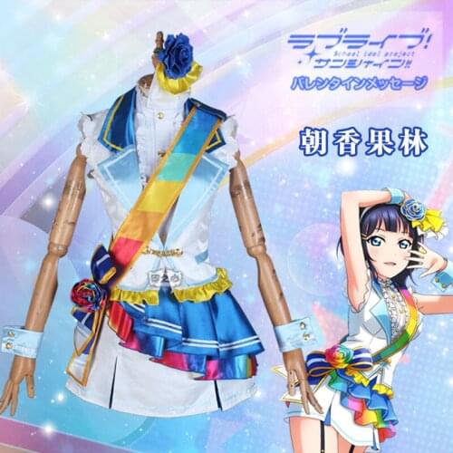 Anime Clothes Love live school idol project Asaka Karin Rose Cosplay Costume Dress Uniforms