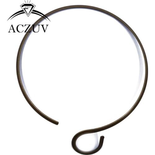 Antique Bronze 50pcs Bending Ends 4.5mm Wire 13cm Metal Collar Circle Choker Necklace Findings Accessories CNW017