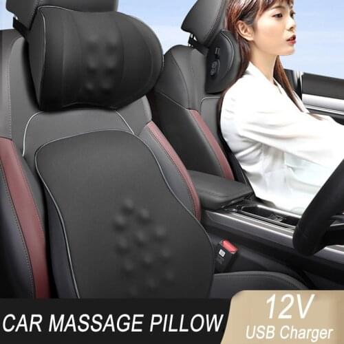 Comfortable Car Neck Massage Pillow Memory Foam Car Headrest Auto Seat Head Support Lumbar Support for Office Chair Cushion