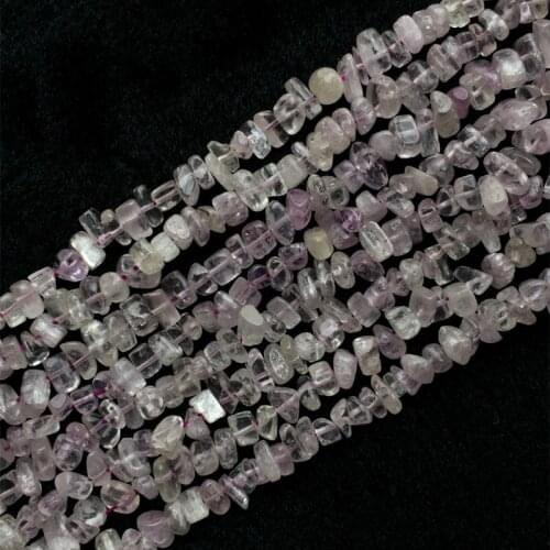 Purple Green Triphane Kunzite Hiddenite Nugget Chip Beads 5x8mm 15" 05573