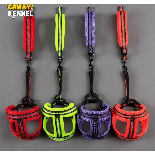 CAWAYI KENNEL Nylon Solid Soft Pet Dog Chest Back Traction Rope Harness Leash Set Training Walking Leads For Dogs Pet Supplies
