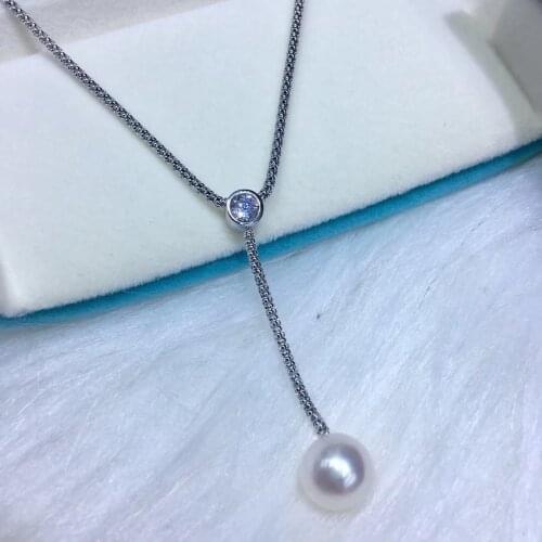 925 Silver Necklace Chain with Pendant Findings Component Jewelry Parts Fittings for Edison Pearls Corals Jades Stones