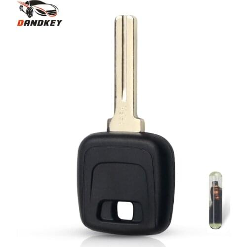 Dandkey Car Key Shell NE66 Uncut Blank Blade For Volvo S40 V40 850 960 C70 S70 D30 XC70 XC60 Replacement Transponder ID48 Chip