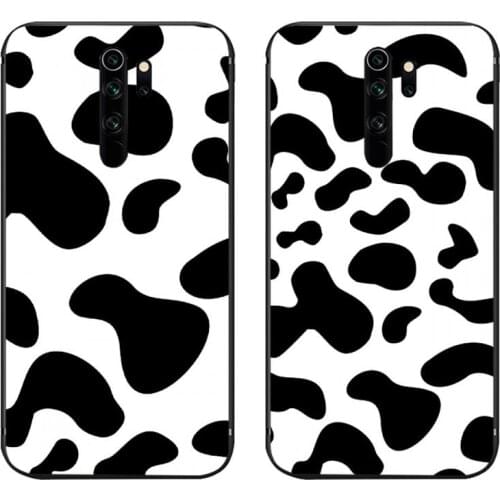 White Black Cow Symbol Pattern Print Phone Case for Redmi 9A 8A 7 6 6A Note 9 8 8T Pro Max Redmi 9 K20 K30 Pro