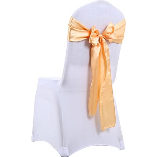 Wedding Ceremony Decoration Chair Sashes For Wedding Birthday Party Backdrop Decor Chairs Bands Gold Pink Chair Knot Bands