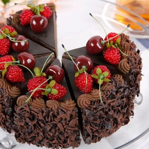 Simulation Square Cream Fruit Cake Artificial Lifelike Fake Small Cake Model Food Cake Kitchen Photography Props Decoration