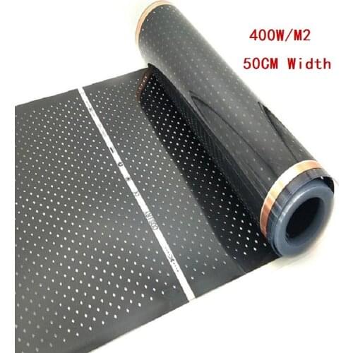 All Sizes 400w/m2 Infrared Carbon AC220V Underfloor Heating Film Low Electrical Warm Mat