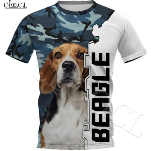 Camo Beagle Dog 3D T-shirt Full Print Animal Design Short Sleeve Pet Dog Tee Shirt Women Men Casual Plus Size Tops Drop Shipping