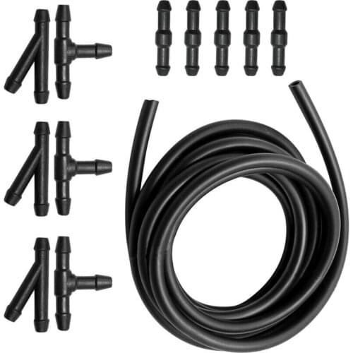 Car Windshield Washer Hose Connector Kit T-Piece Tube Pipe Splitter Connector Windshield Jet Spray Wiper Nozzle Water Hose Fluid