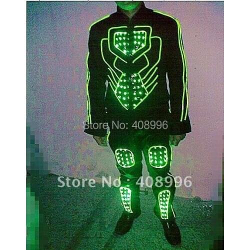 LED illuminated robot suit for evening party/carnival/stage performance