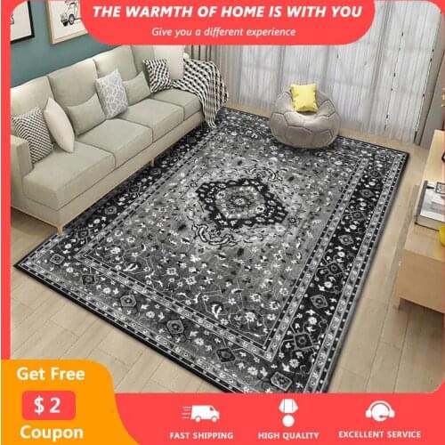 Persian Turkey Rugs for Room Non-Slip Washable Carprts for Living Room Retro Ethnic Large Area Rug Study tapis Bedroom Decor