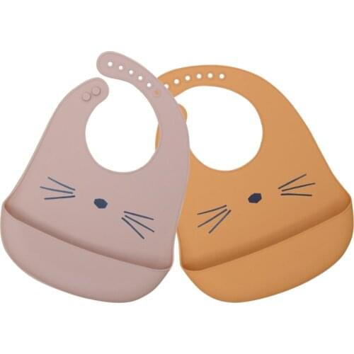 Cartoon Silicone Baby Bibs Waterproof Soft Kids Girl Boy Bibs Adjustable Children Toddler Apron Baby Feeding Stuff