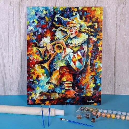 Oil Painting Style Jester Paint By Numbers Complete Kit Acrylic Paints 50*70 Picture By Numbers Photo Wall Handiwork