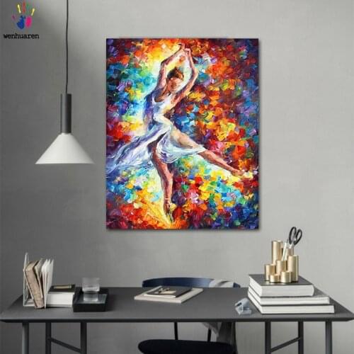 DIY colorings pictures by numbers with colors Abstract dance painting picture drawing painting by numbers framed Home