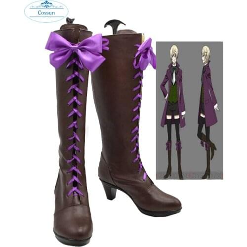 New Black Butler Aihara Alois Trancy Cosplay Boots Shoes Handmade Hot Sale