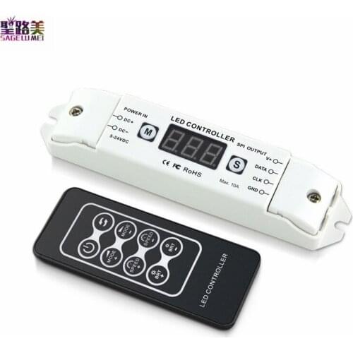 12V LED Pixel SPI Strip Controller DC5V-24V Digital Addressable Control For WS2801 WS2811 WS2812 8806 6803 IC Tape Strip Lights