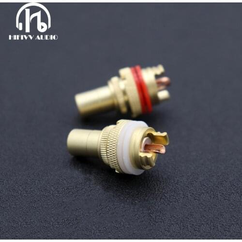Hifivv audio rca Amplifier amp rca HI-end RCA audio copper gold plated plug RCA socket