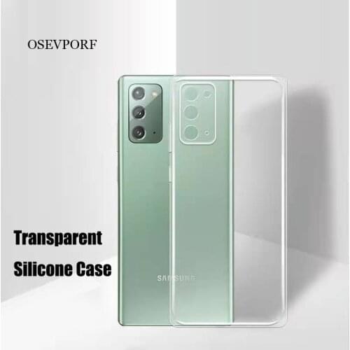Transparent Silicone Phone Case for Samsung S20 S10 Note 20 A70 S9 8 7 Protection Back Capa Camera Proective Capinhas TPU Shells