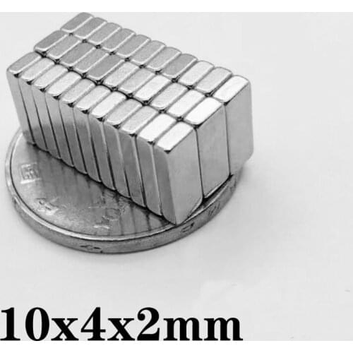 20~600PCS 10x4x2 Rare Earth Magnet strong N35 10mm x 4mm Block Magnets 10x4x2mm Permanent Neodymium Magnet sheet 10*4*2 mm