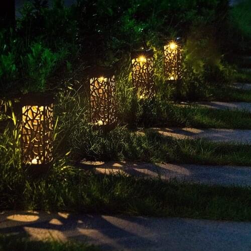 LED Solar Garden Lights Lawn Light Flames Landscape Torch Light for Outdoor Patio Yard Waterproof Warm White #N