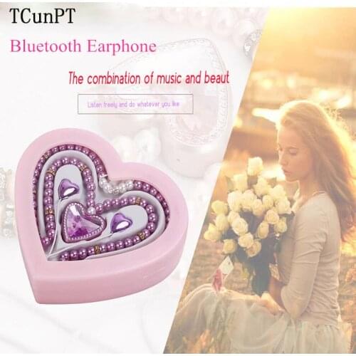 TCunPT New Women Fashion Pearl Necklace Magnetic Wireless Bluetooth Earphone Outdoor Stereo Headset with Mic for xiaomi iPhone