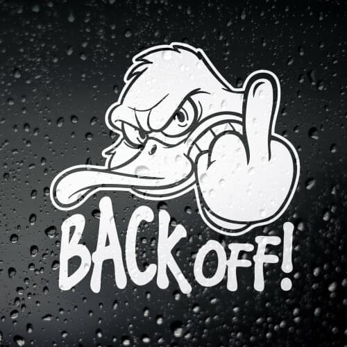 Three Ratels FD575 Back Off Funny Car Sticker- Decal Bumper JDM Duck DUB JAP DRIFT Campervan Window