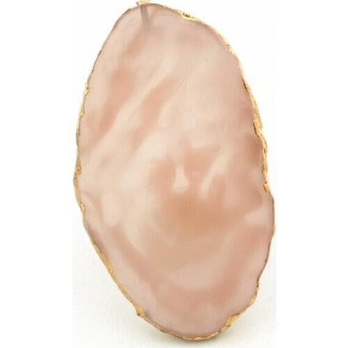 Dayoff Europe Boho Wide Ring for Women Jewelry Resin Wide Huge Adjustable Open Ring Colorful Ripple Gold Rings Charm 2018 R101