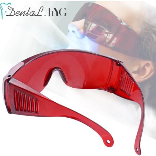 1pcs Dental Eye Protection Glasses Tooth Whitening Curing Light UV For Dentist Spectacles Red Goggle Glasses Protective Eye
