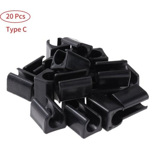 20Pcs Rectangle Furniture Feet Pad Plastic Non-Slip U Shaped Chair Legs Caps Floor Protector Chair Foot Pads Covers Floor Glides