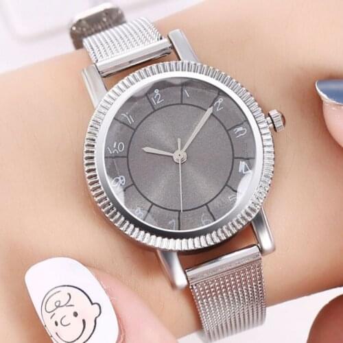 2020 Luxury Women Watch New Personality Digital Watches Pink Colorful Ladies Wrist Fashion Silver Mesh Belt Quartz Clocks reloj