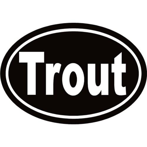 40731# Die-Cut Vinyl Decal Trout Fishing Car Sticker Waterproof Auto Decors on Car Body Bumper Rear Window