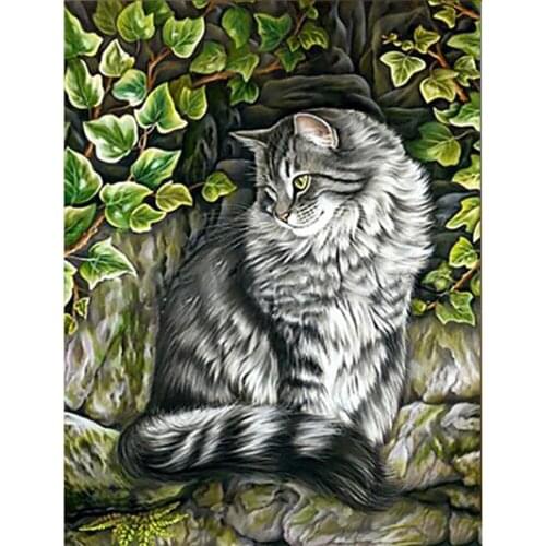 KEXINZU 5d DIY Diamond Painting Full Square/round Cat Diamond Embroidery Mosaic Sale Animal Decor For Home